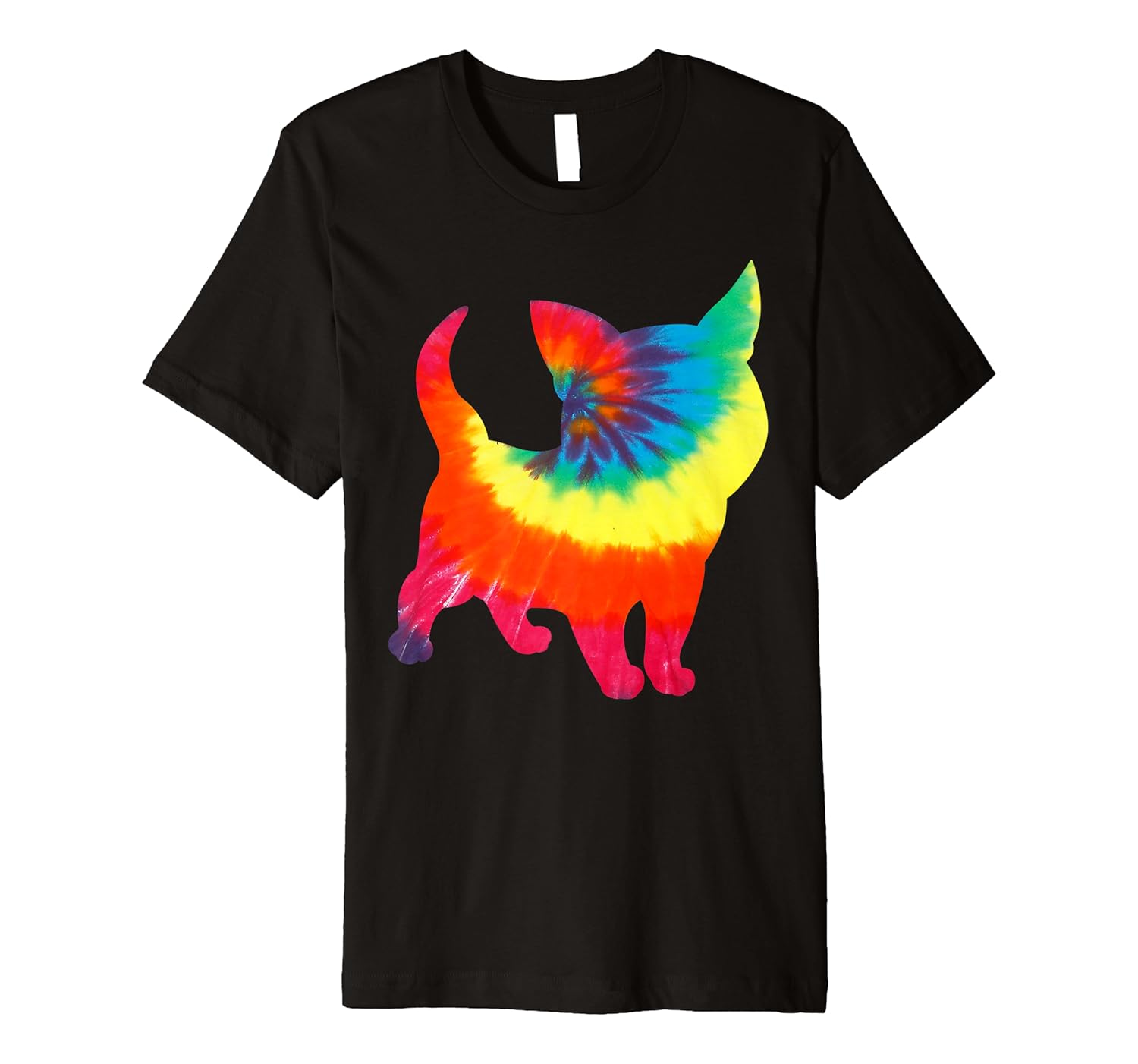 Tie Dye Cat Shirt Colorful Tye Dye Kitten TShirt Clothing